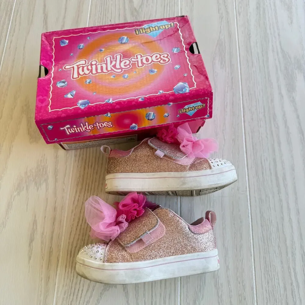 Skechers Twinkle Toes Twi-Lites 2.0 Tutu Cute Girls Size 9